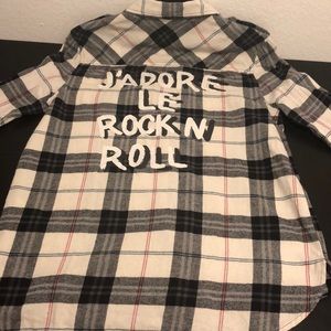 Forever 21 Rock N Roll flannel!! Barely Worn!!